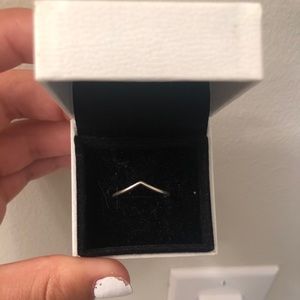Shinning wishbone Pandora ring!